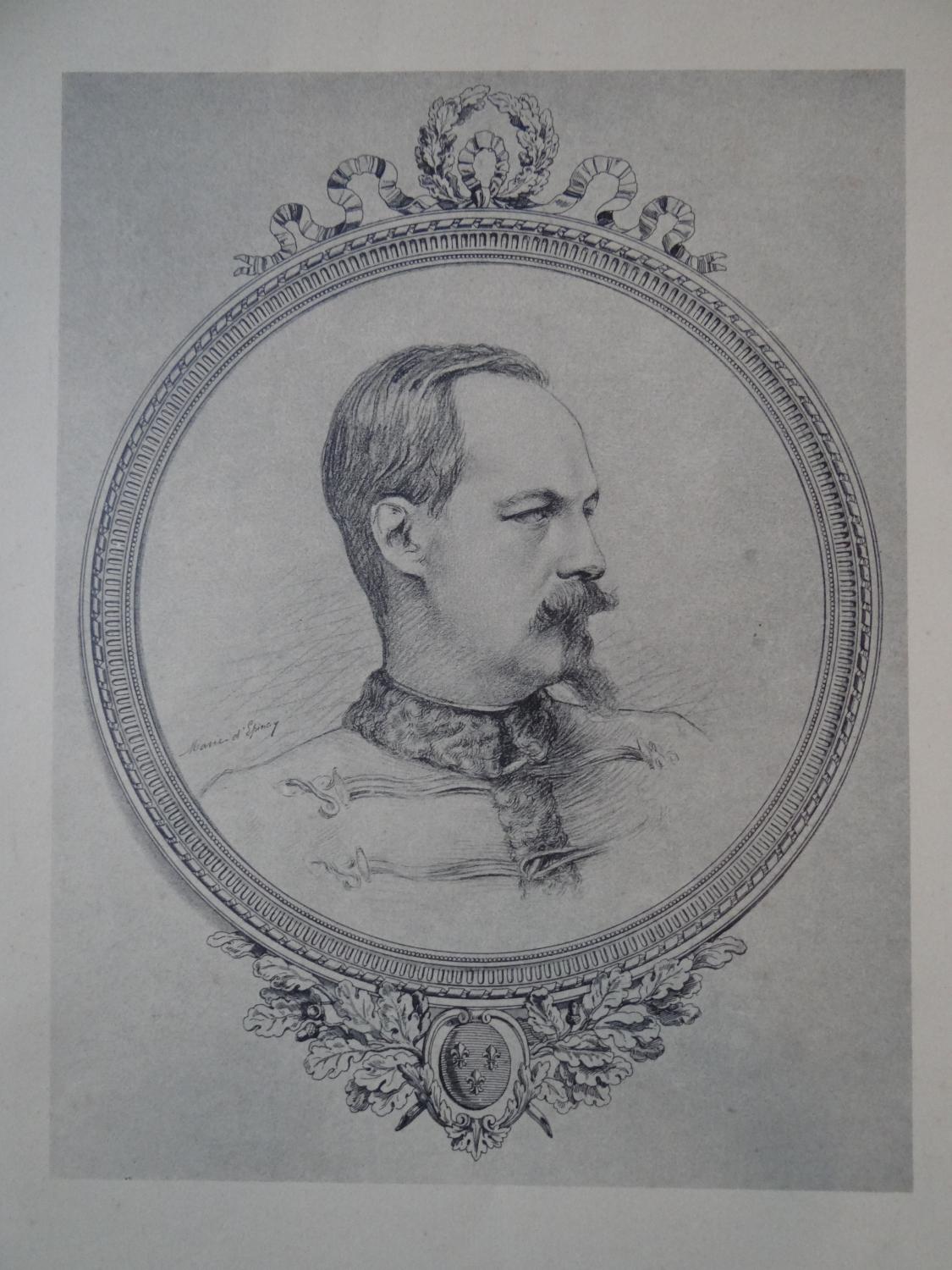 Reproduction d'un dessin de Marie d'Epinay - Portrait de Philippe d'Orléans comte de Paris