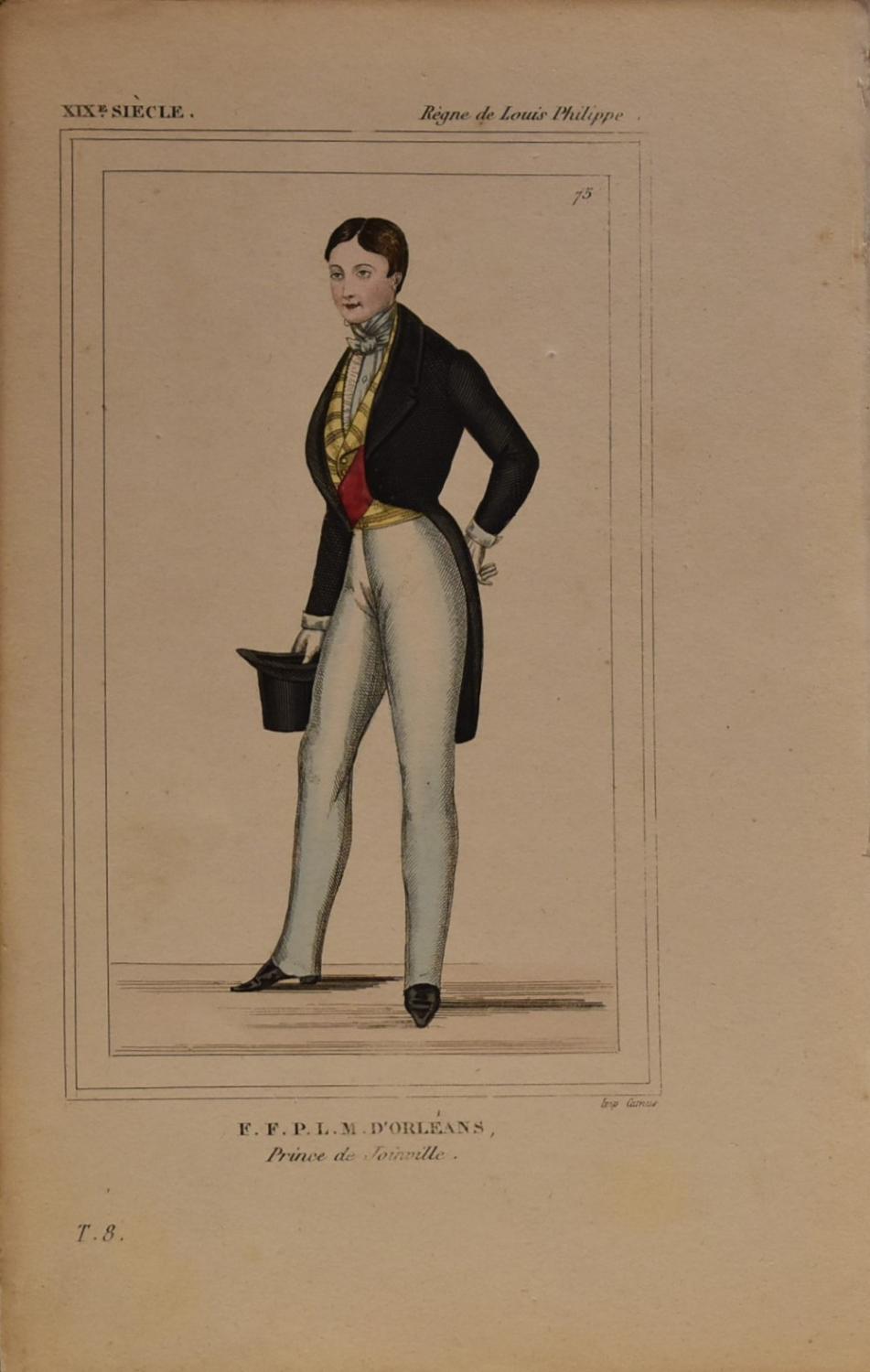 Gravure naïve n° 4 - Portrait de François d'Orléans, prince de Joinville