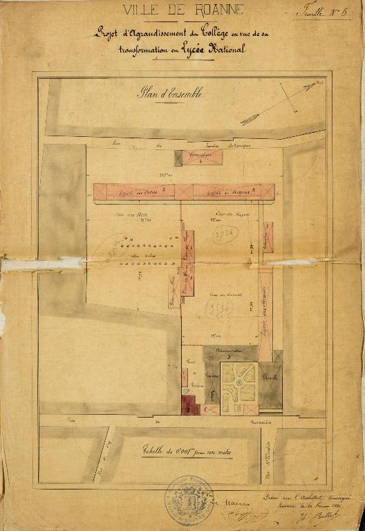 Manoir de Chènevoux, puis collège de jésuites, puis école centrale, puis lycée de garçons, actuellement lycée d'enseignement secondaire Jean-Puy