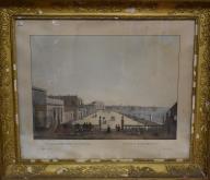 Estampe d'Hippolyte Garneray - Vue de la promenade Saint-François-de-Paule à La Havane