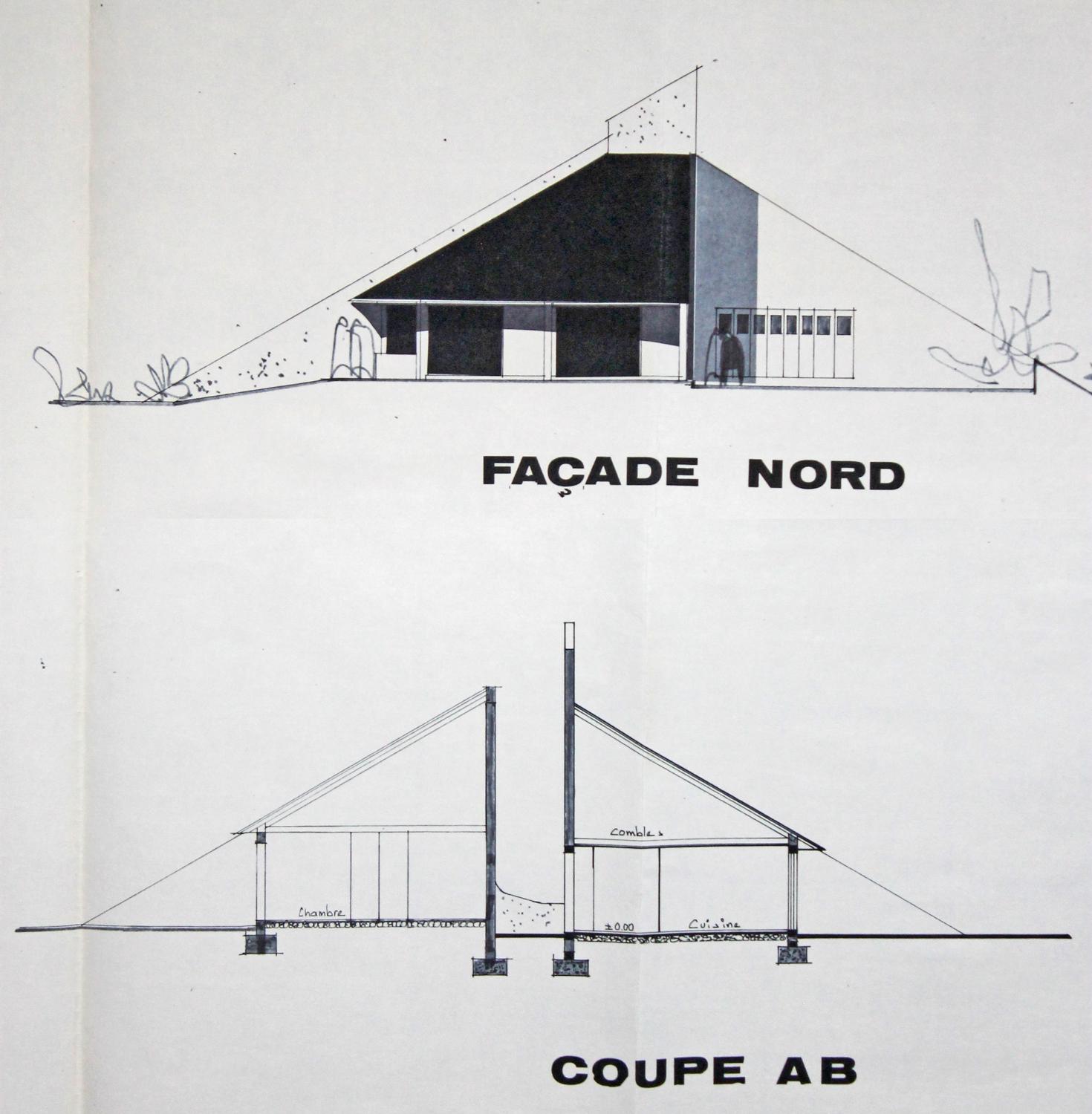 Orcines, la maison Ver., 1970, Jean-Claude BREUIL architecte