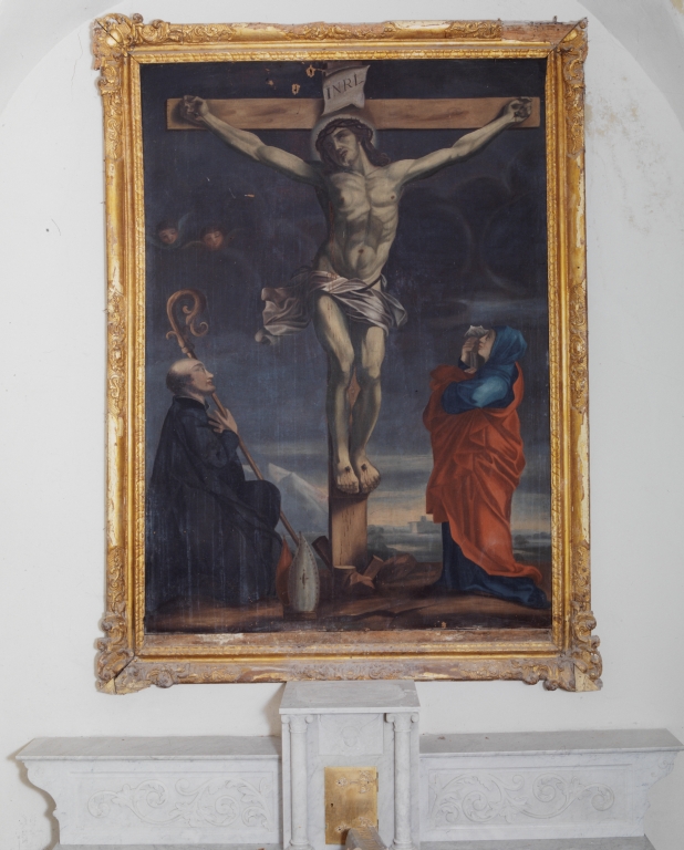 Tableau : Calvaire, avec la Vierge et saint Mayeul