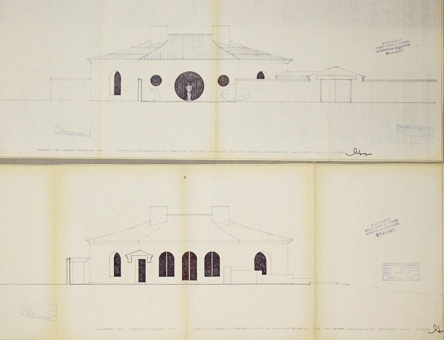 Pont-du-Château, la maison F., 1975, Michel MANGEMATIN architecte