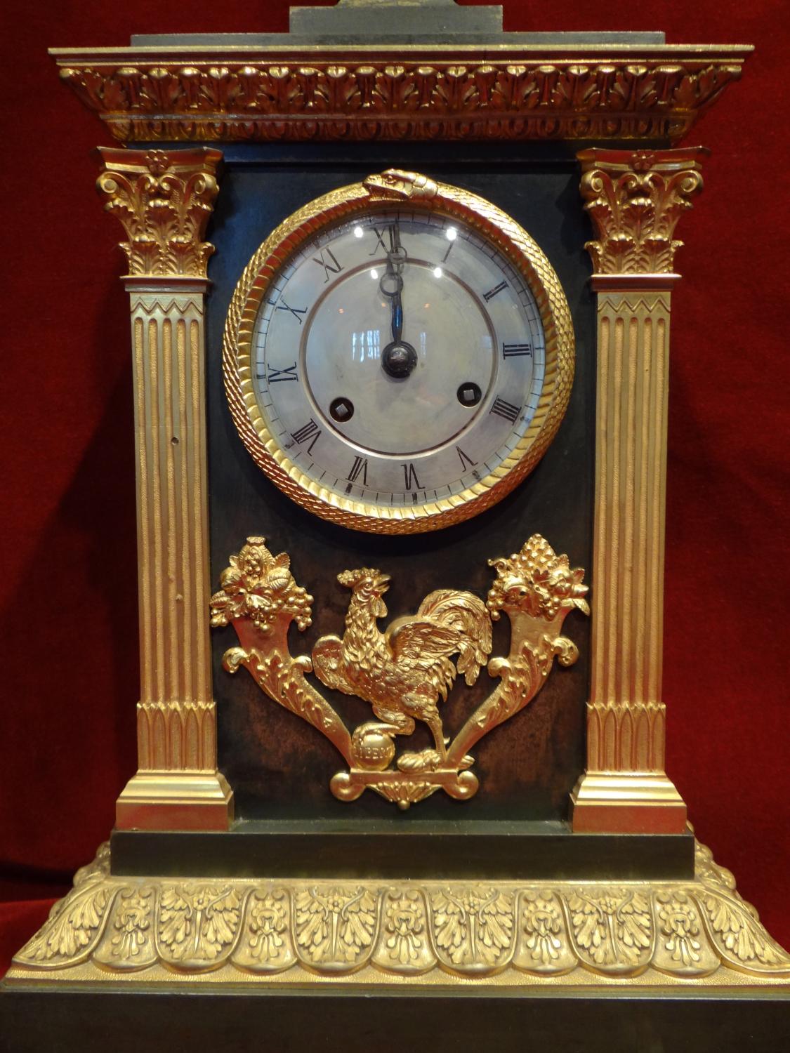 pendule surmontée d'un buste de Louis Philippe