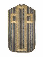 chasuble, étole, manipule (non étudié), voile de calice (non étudié), bourse de corporal (non étudiée) : ornement bleu