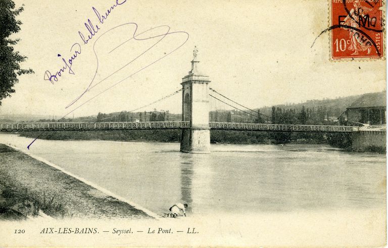 Pont routier dit pont suspendu de Seyssel ou pont de la Vierge noire